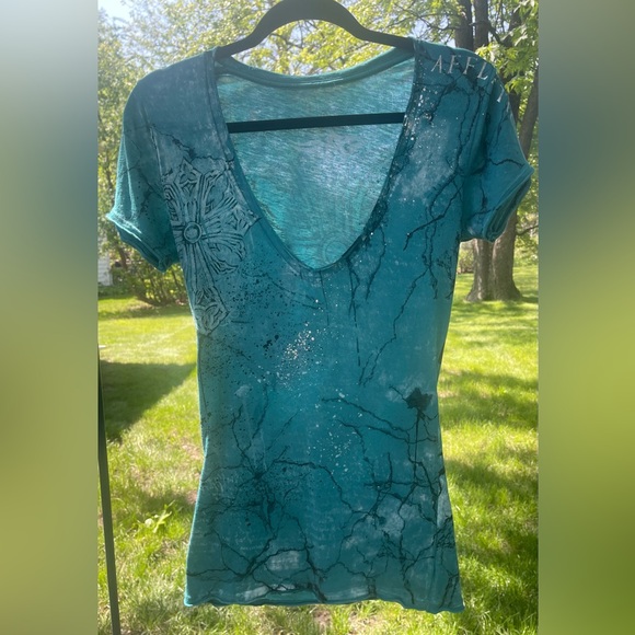 Affliction Short Sleeved Tee Size Small - Picture 2 of 11